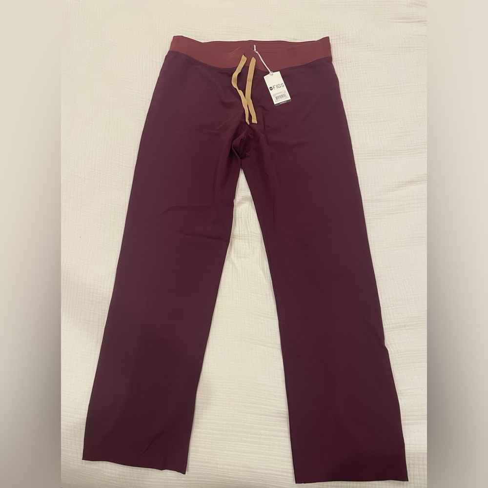 NWT Figs Livingston Scrub Pants in Deep Purple